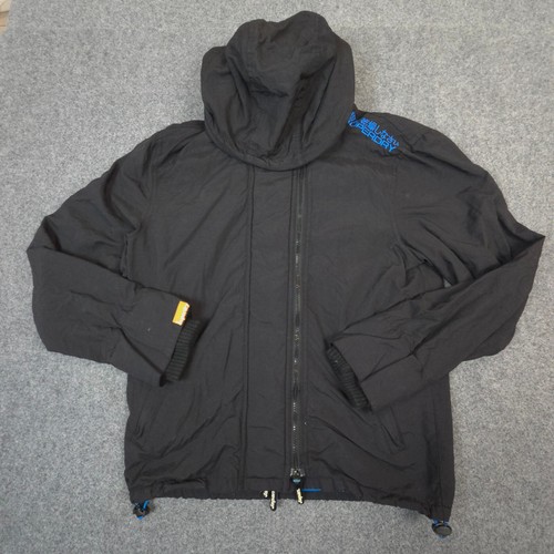 Superdry Jacket Mens SMALL black professional windcheater long sleeve Size S