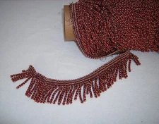 6 Yards Fringe Trim Copper, Red & Gold  2" Twisted Cording