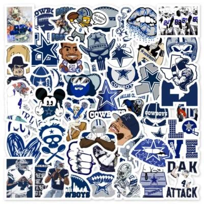 4 CLASSY GIFTS Dallas Cowboys Sticker Vinyl Decal NFL Car Truck Window Yeti Texas Pack Lot 50pc
