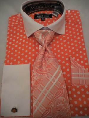 White Polka Dot Dress Shirt 