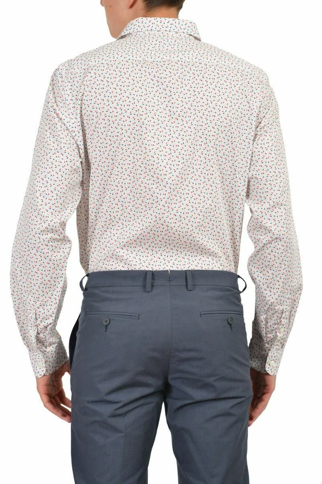 Camisa de vestir de manga larga multicolor de Prada para hombre talla US 16 16,5 17 17,5 Foto 2 de 3