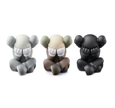 KAWS Separated Vinyl Figure Set Grey Brown Black - New Ships ASAP