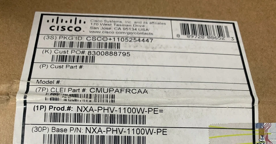 Brand New CISCO NXA-PHV-1100-PE Nexus 1100W Platinum HV-AC-DC Power Supply - Image 4 of 4
