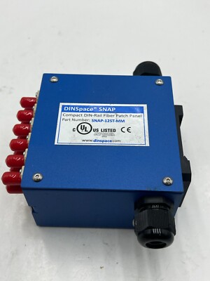 Dinspace SNAP-12ST-MM Compact DIN-Rail Fiber Optic Patch Panel Replacement