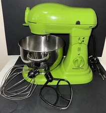 Wolfgang Puck Commercial Tilt Head Stand 10 Speed Mixer 700 Watt Bright Green