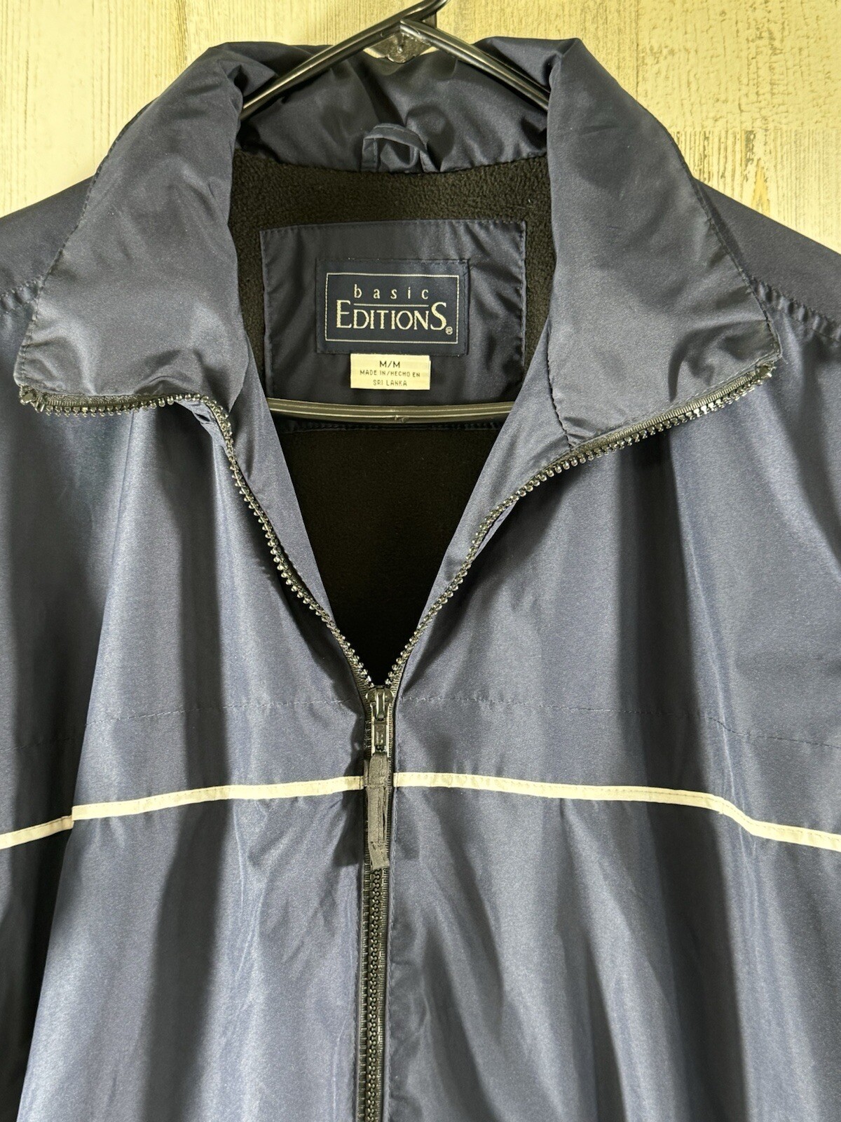 Basic Editions Men’s Collared Work Jacket Navy Bl… - image 3