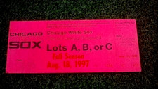 1997 - 2014 CHICAGO WHITE SOX FULL SEASON PARKING PASSES TICKETS 16 YEARS