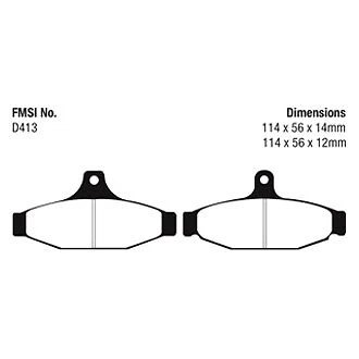 Pastilhas de freio traseiras EBC DP41167R Yellowstuff para 1982-1997 Chevy Camaro - Imagem 4 de 4