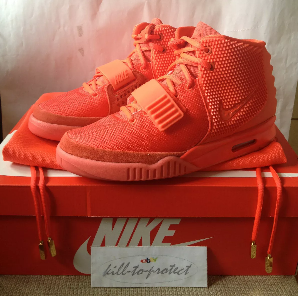 NIKE AIR YEEZY 2 RED OCTOBER US10.5 UK9.5 KANYE 508214-660 Legit | eBay