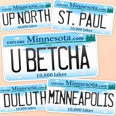 Minnesota License Plate Stickers- Choose Your MN City or Saying Decal for Laptop
