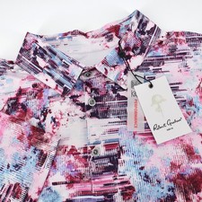 NEW Robert Graham Luckett Men's Abstract Print Performance Polo Shirt Large