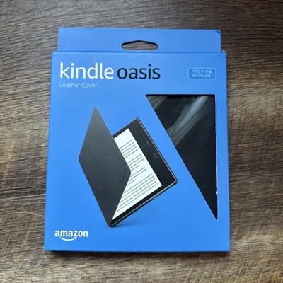 Amazon Kindle Oasis Leather Cover Fits 9th/10th Gen Black