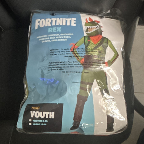 Spirit Fortnite Rex Youth Costume Complete Outfit, Size 8-10, Polyester