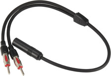 Universal Car Radio Auto Antenna Splitter 1 Female to 2 Male Aerial Adapter Plug