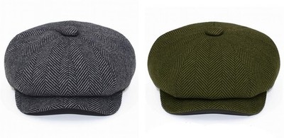 Erwachsene Fischgrät Baker Boy Mütze Peaky Gatsby Zeitungsjunge Flatcap
