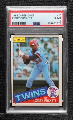 1985 O-Pee-Chee Kirby Puckett #10 PSA 6 Rookie RC HOF 1n7v