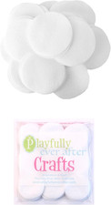 White Craft Felt Circles 2 Inch - 44pc