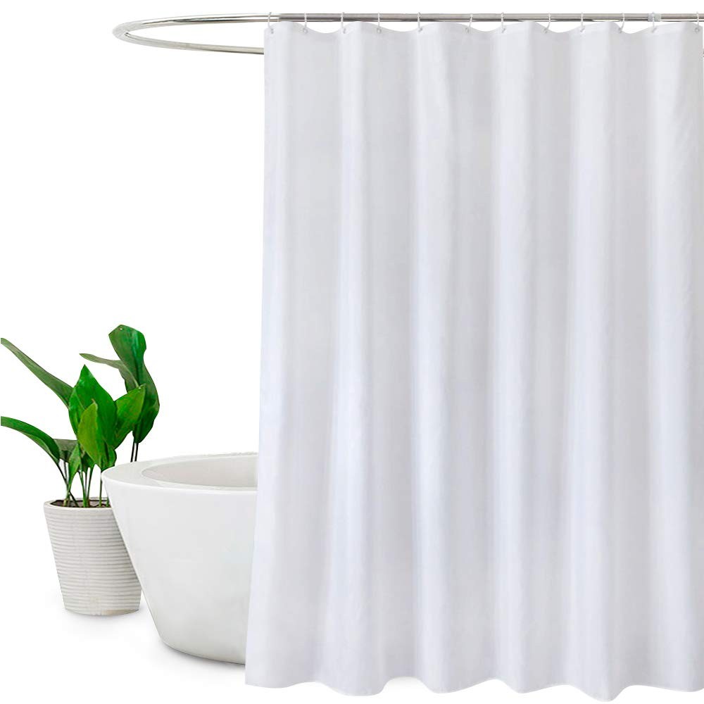 EurCross Extra Long Shower Curtains 180 x W 72"" x L 84"" (1 Panels), White