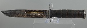 Vietnam Era Camillus Bowie/Fighting Knife w/U.S. Army Ka-Bar Sheath; Full Tang!