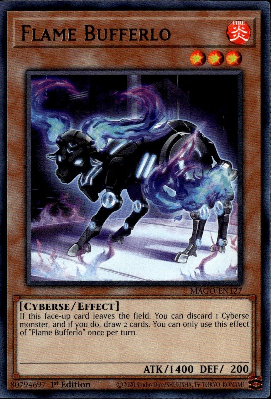 YuGiOh Maximum Gold #MAGO-EN127 Flame Bufferlo Rare