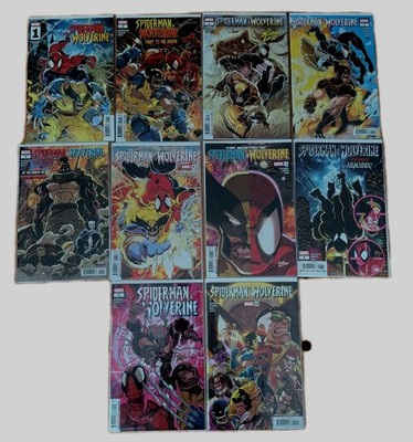  SPIDER-MAN & WOLVERINE (2025) #1-10 VF+ COMPLETE SERIES SET MARVEL COMICS