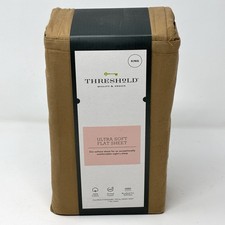Threshold Ultra Soft King Flat Sheet - 100 Cotton - 300 Thread Count - Brown