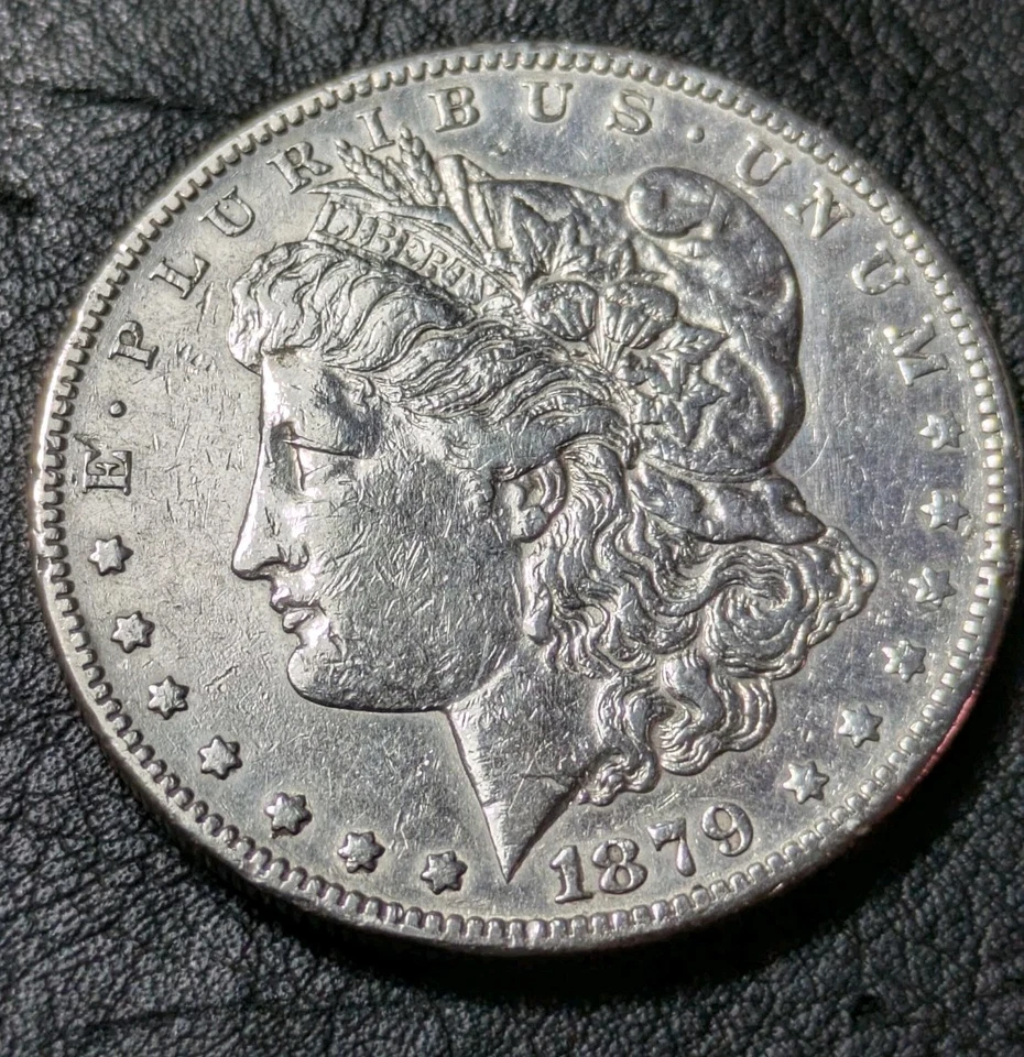 1879-S $1 Silver Morgan Dollar Die Chip Error Large S Mint Mark Die Scratches - Image 3 of 4