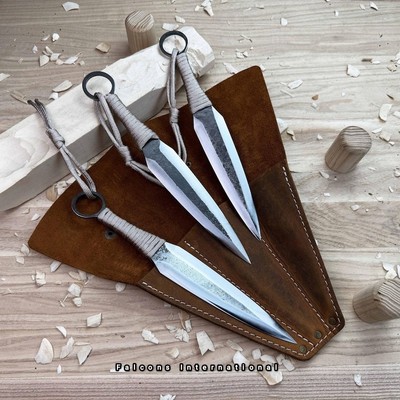 Real Steel Kunai Knife Handmade 1095 Minato Kunai Replica Knife