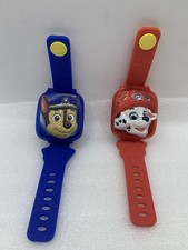 2 VTech Paw Patrol Learning Watches Chase Marshall Blue Works Red Doesn t B1