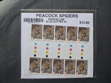 AUSTRALIA 2023 Peacock Spiders- Purcellae Gutter Sheet 10 Mint Stamps