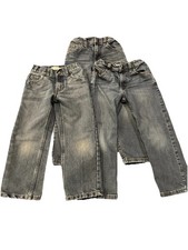 Levi and Wrangle 5T Kids Cowboy Blue Jeans 3 Pack Adjustable Waist
