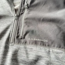 G.H.Bass Grey Longsleeve Lightweight Pullover Front Pocket Sz L