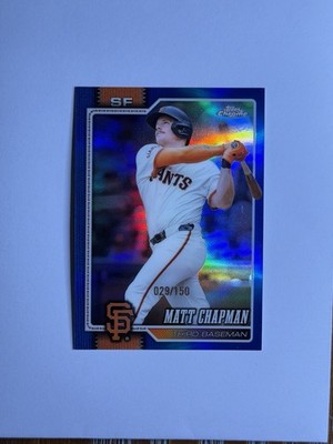 2026 Topps Chrome Matt Chapman Blue Wave Refractor # /150 San Francisco Giants