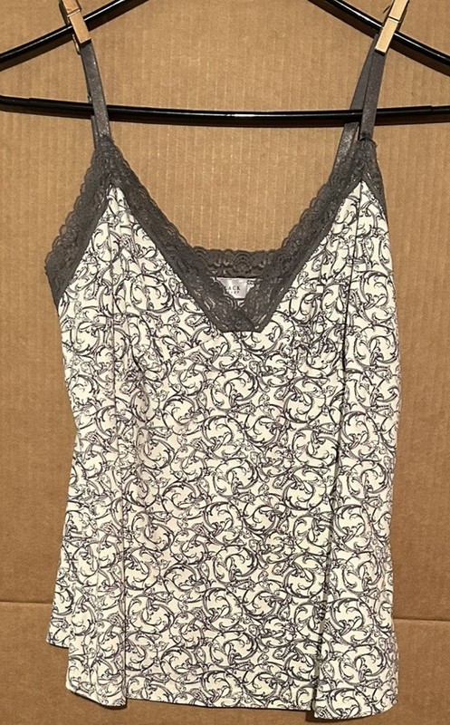 White House Black Market Floral Print Sleeveless Lightweight Cami Size XL