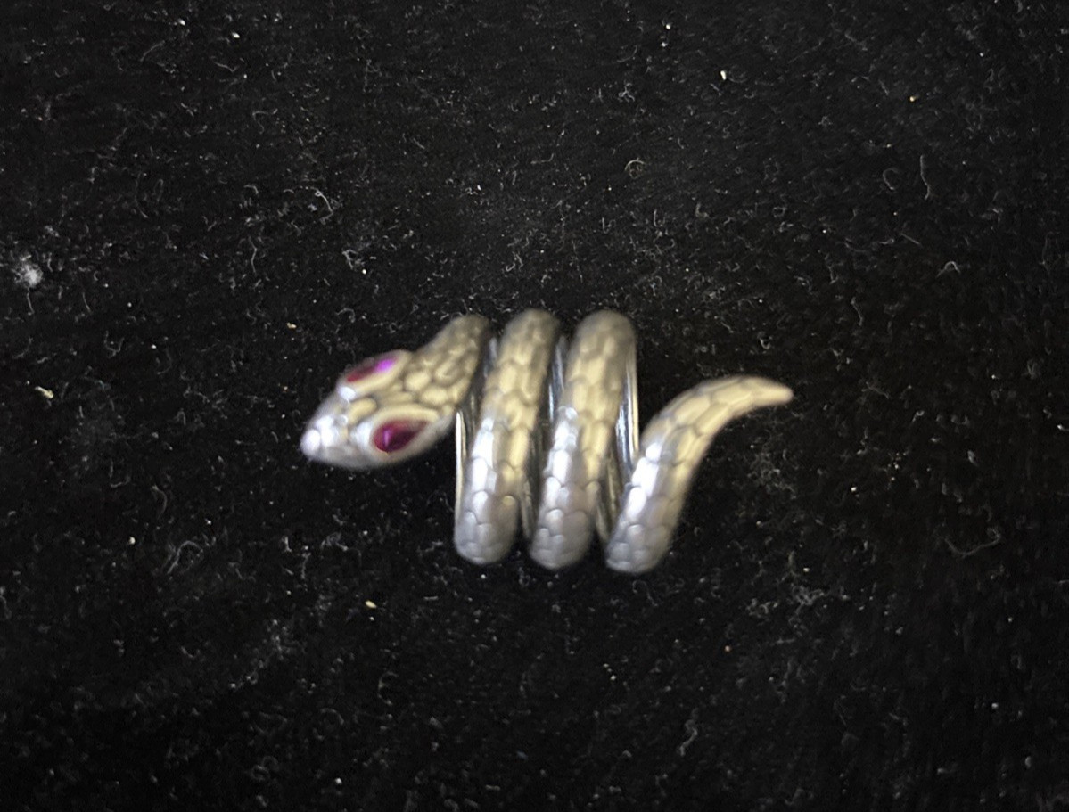 Snake Ring Solid 925 Sterling Silver Wrap Around … - image 5