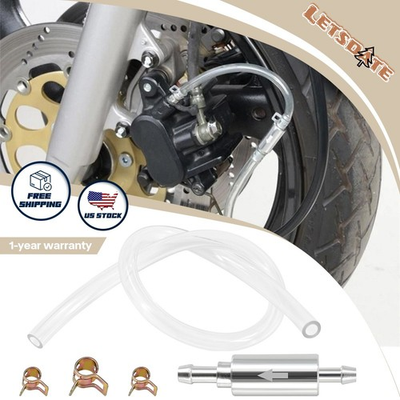 #ad 1 Kit Brake Bleeder Hose One Way Check Valve Tube Bleeding Tool for Hydraulic $3.79