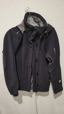 MEN'S SIZE M SALOMON CLIMA PRO 10000 BLACK HOODED SKI SNOWBOARD JACKET PRE-OWNED