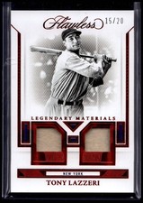 2023 Panini Flawless Tony Lazzeri #22 Legendary Materials Ruby /20 Game Used