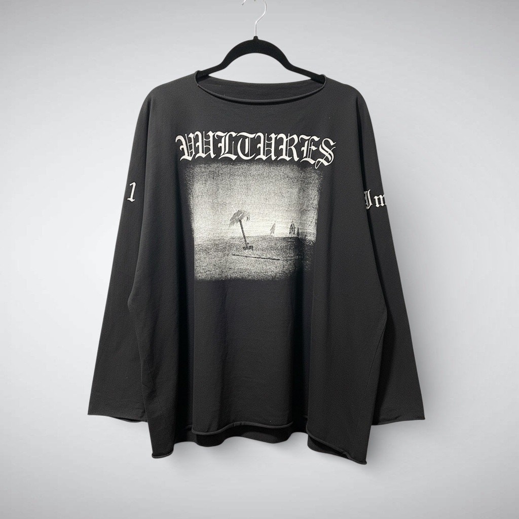 Authentic YZY x Gosha Vultures Volume 1 Long Sleeve T-Shirt Black Kanye West 3