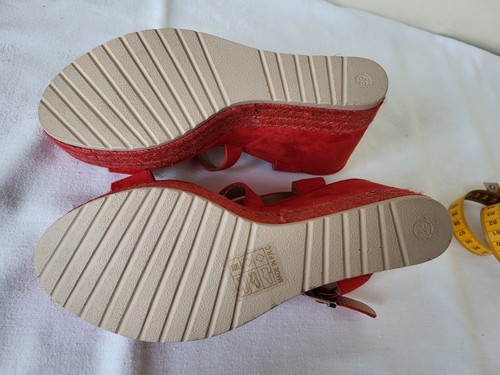 JEEINI Sandalen Gr. 38/39 rot NEU TOP! Wedges Keilabsatz Sandaletten Pumps Schuh - Bild 4 von 6