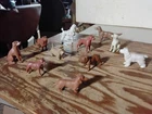 original Marx PET SHOP DOG animals figures dollhouse playset