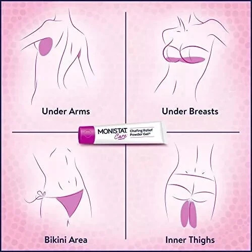 Monistat Chafing Relief Powder Gel 1.5 oz (Pack of 4)