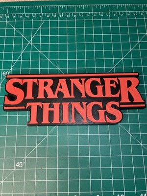 3D Printed Stranger Things Shelf Sign Display  Wall Desk Art Logo