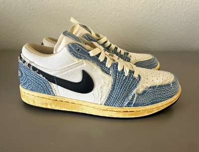 Air Jordan 1 Low SE  Sneaker EU 40 Blau/Weiß/Schwarz Schnürung NEU