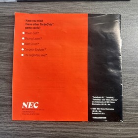 China Warrior NEC TurboGrafx-16 HuCard Case Manual Tested 1989 Turbo Grafx