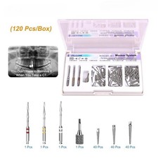 Dental Screw Post Completed Kit Silver/Gold Plated Endo Conical Pins 120pcs/kit