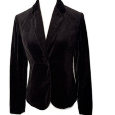 The LIMITED Elegant Black Velvet Women's Blazer Size 4