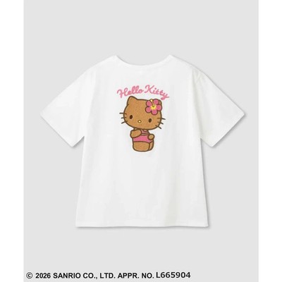 Sanrio Hello Kitty Suntan Character Sagara Embroidery T-Shirt Mac-House JP LTD