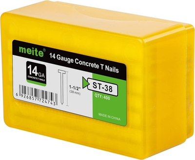 #ad meite 14 Gauge Concrete T Nails Galvanized for Pneumatic Concrete Nailer Gun $129.99