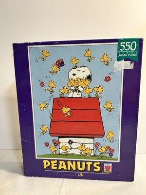 Vintage Peanuts 550 Jigsaw Puzzle 24 X 18 Snoopy & Woodstock s 1 MISSING PIECE